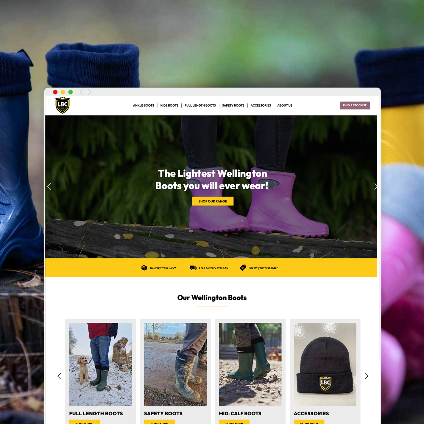 LBC Boots bespoke web design