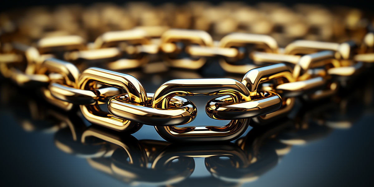 3D gold link chains