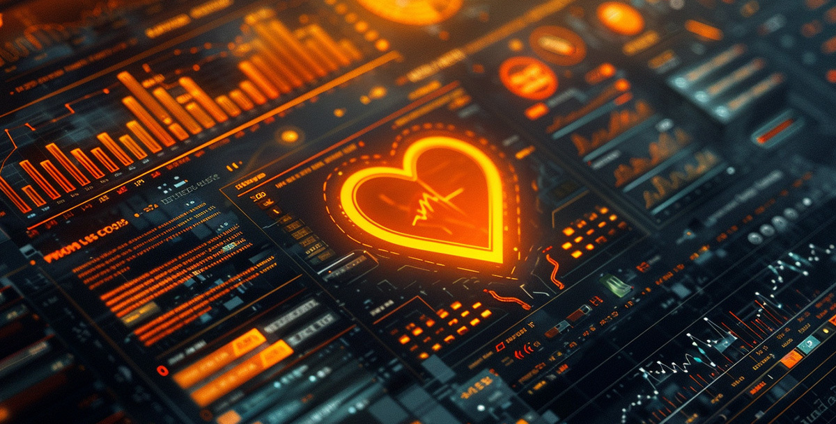 Anatomy of a website with a heartbeat in a circuit board