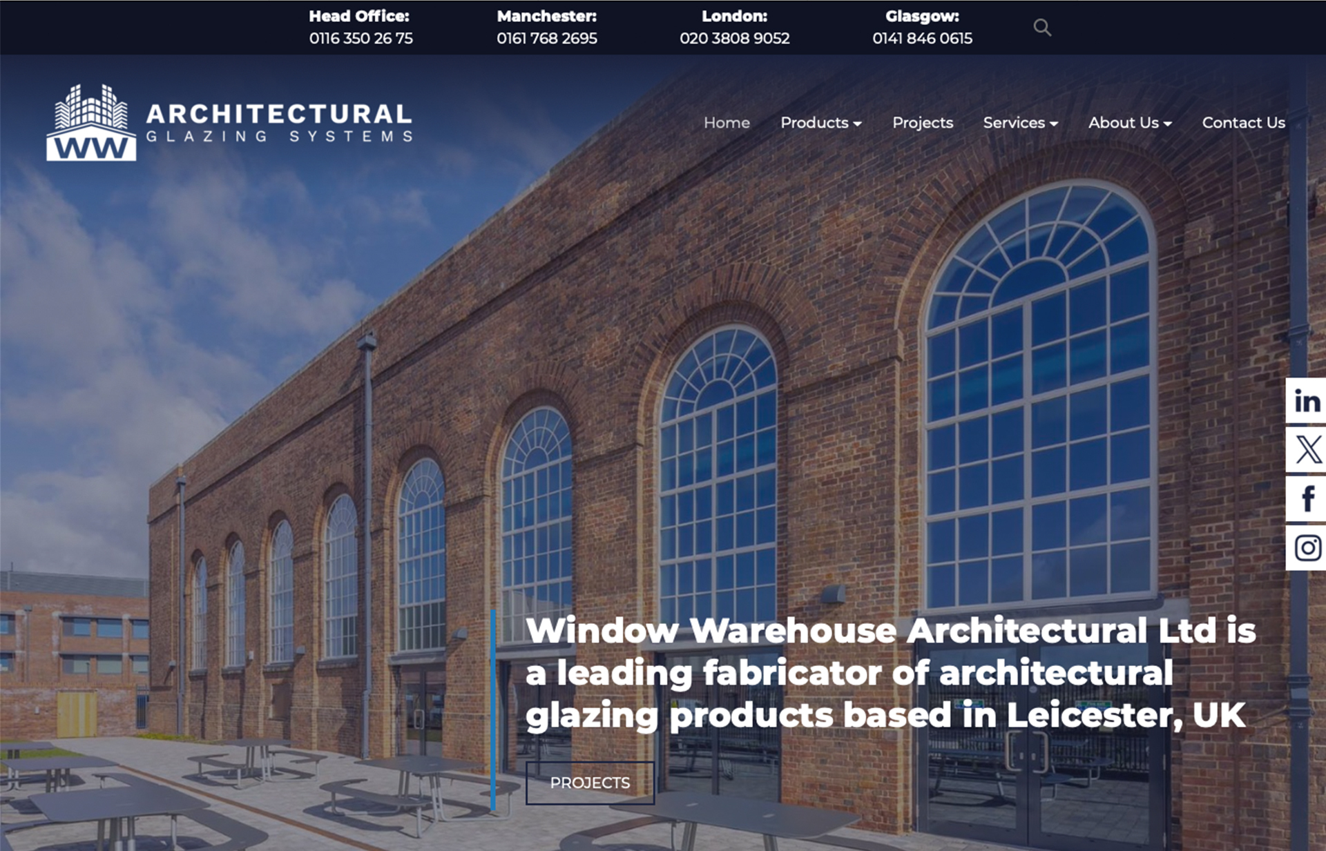 Window Warehouse Architectural Ltd bespoke Shop website