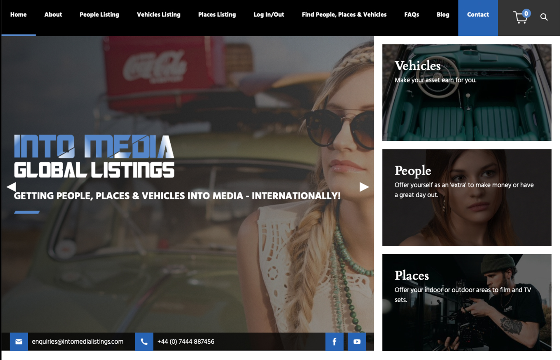 INTO Media bespoke Shop website